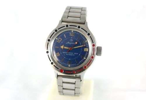 Rare Original Russian Diver's Watch Vostok "Amphibia" USSR Military Factory. 1980-s.