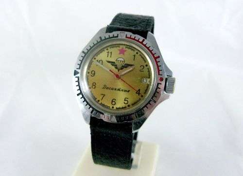 Original Russian Watch "Vostok" "Komandirskie" Paratroopers by USSR Military Factory.1970-s.