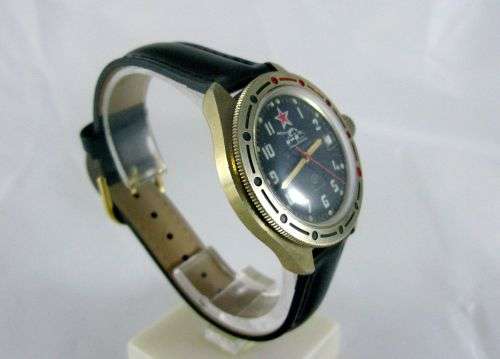 RARE ISSUE Original Russian Watch Vostok "Komandirskie" Tank Forces USSR Military Factory. 1980-s.