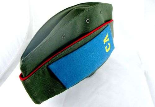 Original Russian Army Officers Side Cap "Pilotka" with Set of Collectible Badges Mint Condition