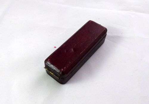 ANTIQUE LEATHER SILK & VELVET STICK PIN JEWELLERY JEWELRY BOX