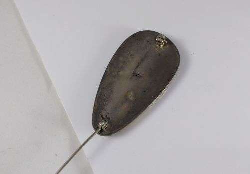Stunning Antique Collectable Sterling Silver Enamel African Brooch. Hand Made.