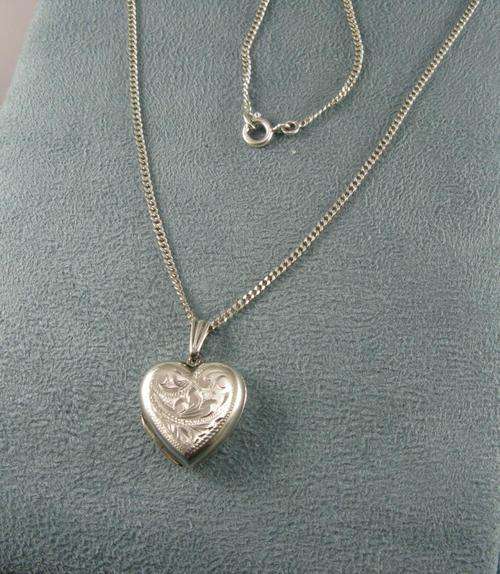 Hallmark English Silver Locket with silver chain