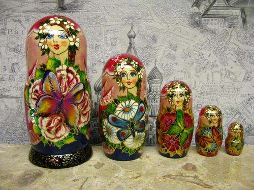 Beautiful Traditional Russian Doll "Matryoshka", Signed