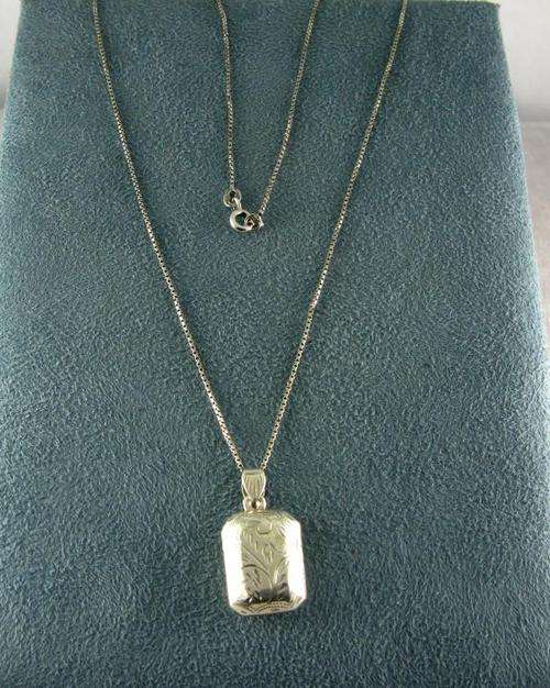 Antique 925 Silver Locket with Silver Chain