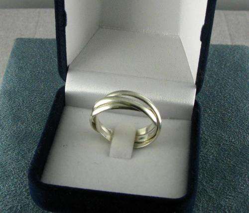 Vintage Russian Wedding Ring. Sterling Silver