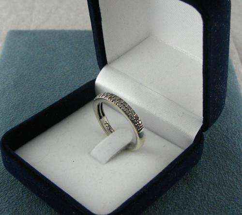 Hall mark Vintage Eternity Silver Ring with Crystals by Ti Sento. Milano. Italy
