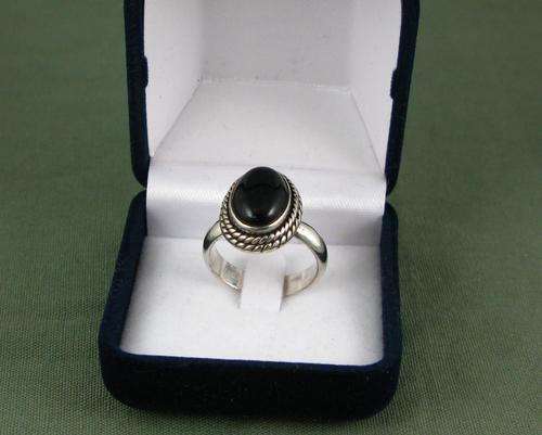 Vintage 925 Silver Ring with Onyx