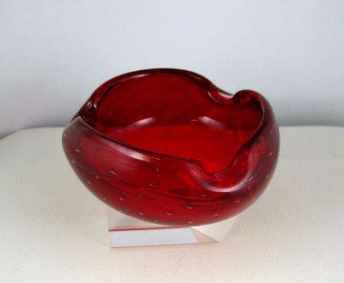 Vintage Murano Ashtray with Bubbles.