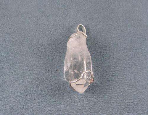 Vintage Quartz Crystal in Silver Frame.