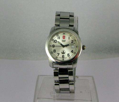 Original Vintage Victorinox Swiss Army Silver Dial Stainless Steel Women's Watch.