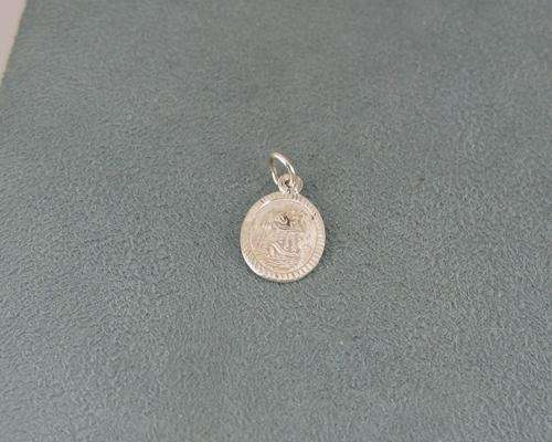 Old Vintage St. Christopher Sterling Silver Pendant.