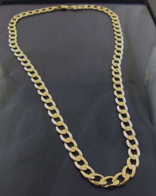 Stunning Heavy Solid 9 (375) Carat Yellow Gold Chain 53,1 grams! Made in Italy.