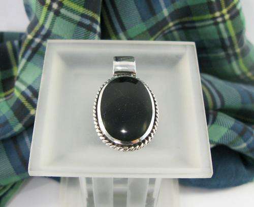 Beautiful Old Vintage 925 Silver Pendant with Black Onyx. Hand Made.
