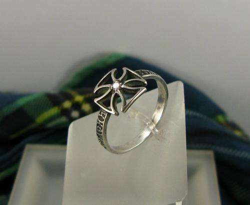 Unusual Old Vintage Russian 925 Silver Ring with Prayer: " Lord, Save me and Protect". Hallmarked.