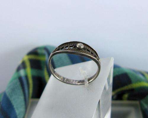 Very Old Russian Vintage Filigree Ring. Hallmarked.