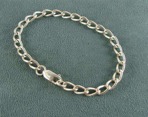 Vintage 925 Sterling Silver Chain Bracelet.