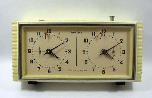 Original Old Soviet USSR Russian Export Chess Clock. 1960-s. Mechanical movement.