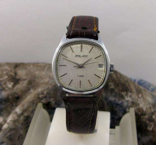 Rare Collectable USSR Russian Watch "POLJOT" Export Model. In Unusual Shape of the Case. 60-s.