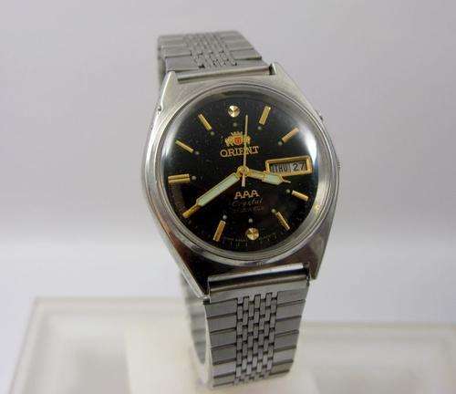 ONE WEEK SALE!!!Rare Original Automatic Orient Triple A Luxury Wrist Watch Day & Date, Black Dial.