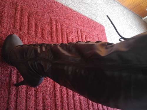 black lace up boots