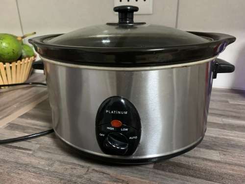 Platinum Oval Glass Slow Cooker 3.5L