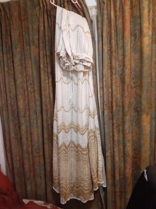 2 x curtains cream and beige