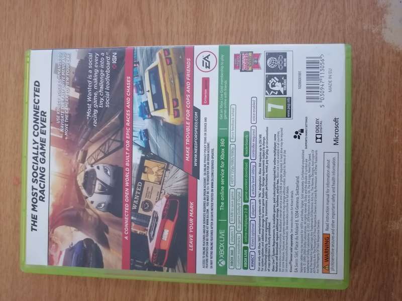 Xbox 360 game Need for speed most wanted