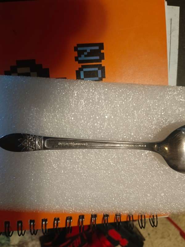 1 x teaspoon Angora E.P.N.S made in England