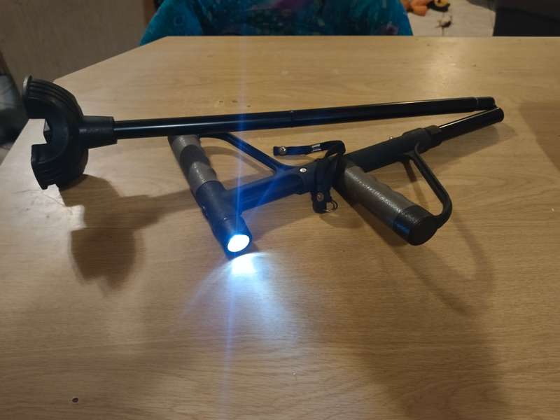 1 x walking stick with strap and light