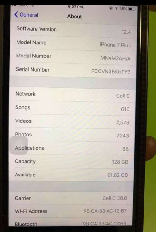 **Late Entry** Apple iPhone 7 Plus 128GB ×Read description