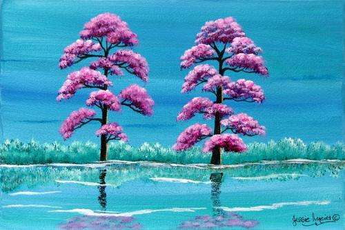 ***** CRAAAZY R1 AUCTION *****  JESSIE MEIER ORIGINAL : TREE REFLECTION