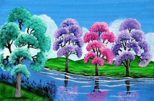 ***** CRAAAZY R1 AUCTION *****  JESSIE MEIER ORIGINAL : RIVER REFLECTIONS