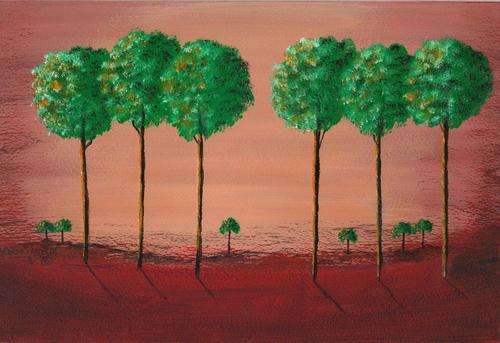 JESSIE MEIER ORIGINAL : SUNSET TREES