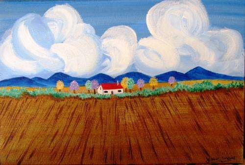 JESSIE MEIER ORIGINAL  :  FRESHLY PLOUGHED LANDSCAPE
