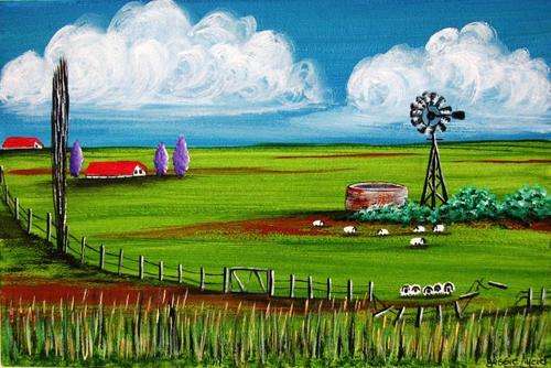 *****  CRAAAZY R1 START  *****  JESSIE MEIER ORIGINAL : BROKEN FENCE ON SHEEPFARM LANDSCAPE