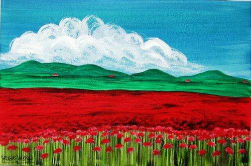 ***** CRAAAZY R1 START *****  JESSIE MEIER ORIGINAL : POPPYFIELD LANDSCAPE