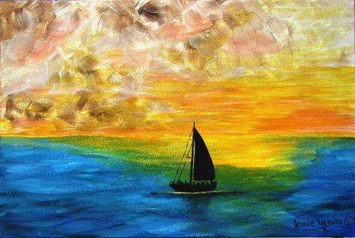 JESSIE MEIER ORIGINAL : SAILING INTO THE SUNSET