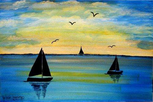 ***** CRAAAZY R1 AUCTION *****  JESSIE MEIER ORIGINAL : SAILING AT DAWN