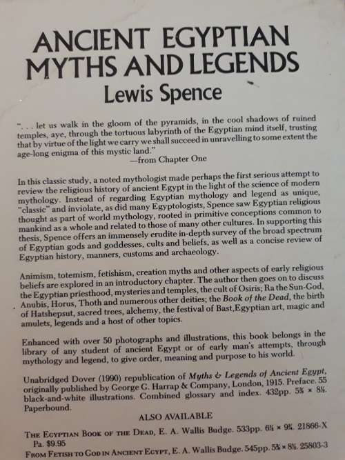 Ancient Egyptian Myths and Legends - Lewis Spence