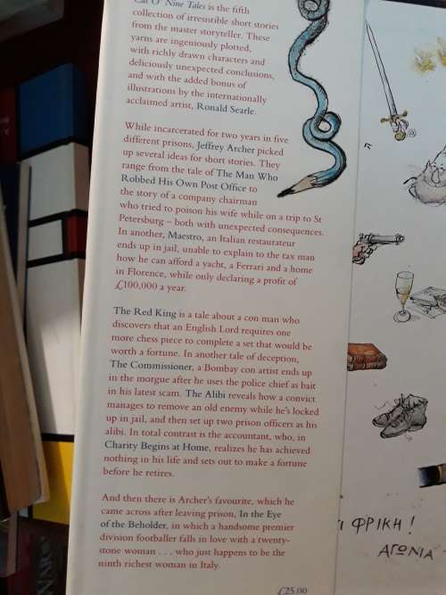 Cat O' Nine Tales and Other Stories - Jeffrey Archer - Illustrated by Ronald Searle
