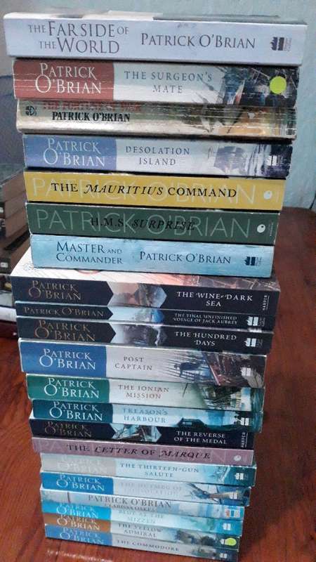 Complete Jack Aubrey and Stephen Maturin collection by Patrick O`Brian in various editions