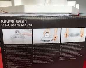 Krups Ice Cream Maker GVS1 2016 model
