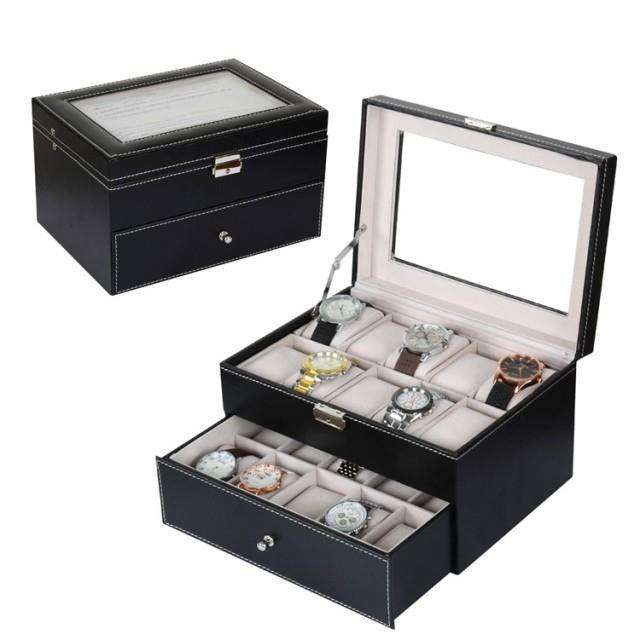 20 Grid Slots Jewelry organizer Watches Display Storage Box Case gift box