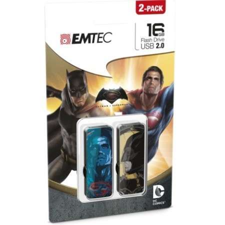 Emtec USB 2.0 - 16GB - Batman vs Superman - 2 Pack