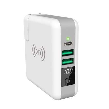 3 IN 1 SUPER WIRELESS POWERBANK CHARGER 6700MAH