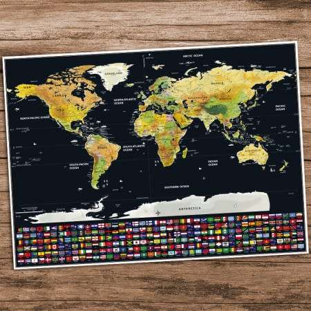 Deluxe Scratch-Off World Map