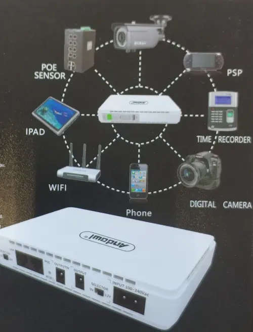 Mini UPS DC to DC with USB and PoE
