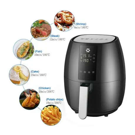 Digital 6L Air Fryer With Led Display(SILVER CREST) + 50pc non-stick Air Fryer Paper FREE!!