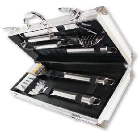 Five Piece Braai Set with Aluminium Carry Case